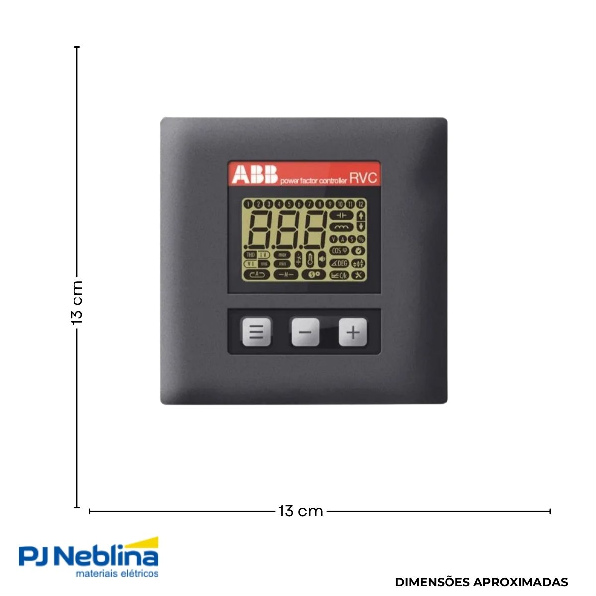 Controlador Fator Potencia Trifásico 12 Estágios 100-440V 50/60Hz Ip43 - Abb