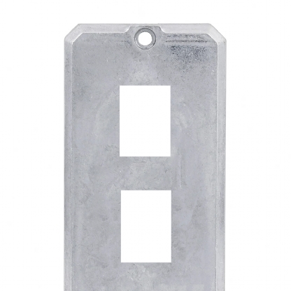 Tampa Alumínio Para Condulete 1/2 - 3/4 Polegada 2 Postos Rj Sem Pintura Sem Vedação NR32 - Wetzel