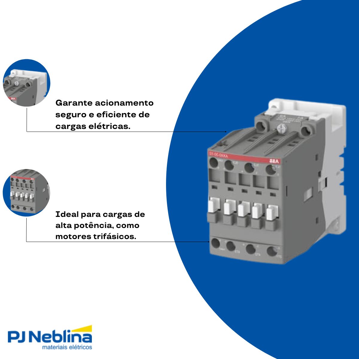 Contator Potencia Tripolar 40A 200-220V 1Nf 50/60Hz - Abb
