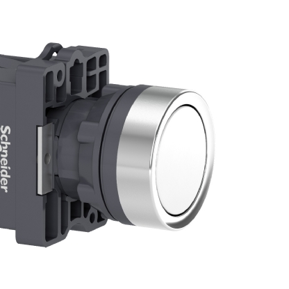 Botão Plástico Faceado Impulsão 1Na Iluminado Led 220Vca 22mm Branco XA2EW31M1 - Schneider Electric