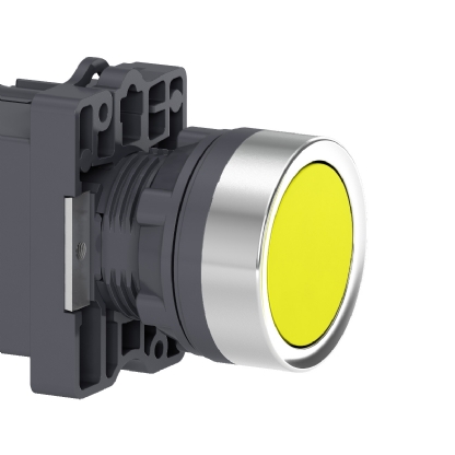 Botão Plástico Faceado Impulsão 1Na Iluminado Led 24Vca/Cc 22mm XA2EW35B1 - Schneider Electric
