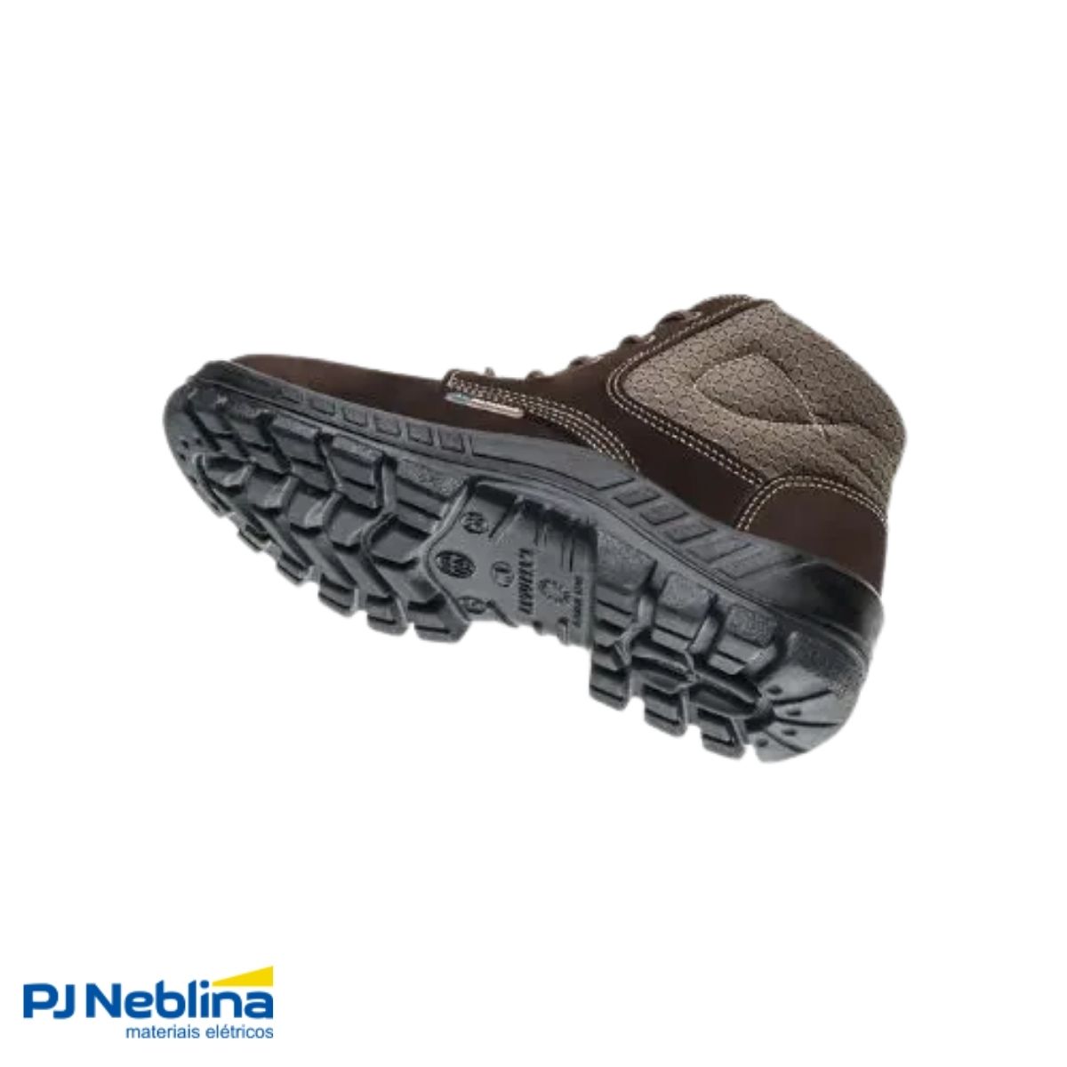 Calçado Botina Ocupacional Nobuck Café Fech Cadarço Nr 43 Pu Bidenc C/Biq Pvc Mont Mat Sint Ca-45611 Trekking Cor Café - Marluvas