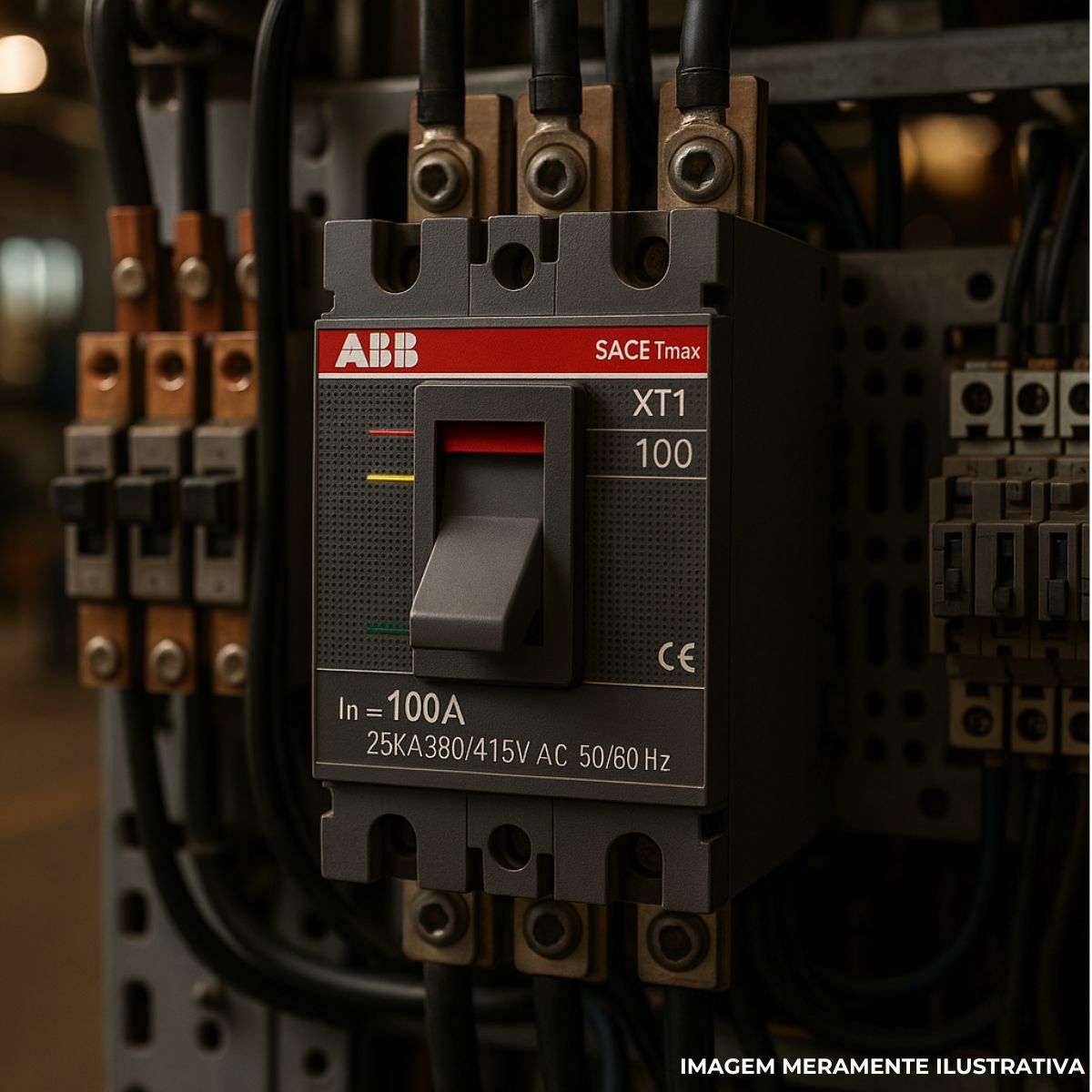 Disjuntor Caixa Moldada Tripolar 100A 25Ka 380/415V 50/60Hz - Abb