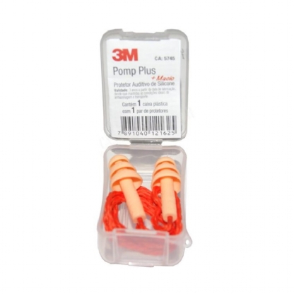 Protetor Auditivo Inserção Pomp Plus Pré-Moldados Silicone Laranja Ca-5745 POMP PLUS - 3M Do Brasil
