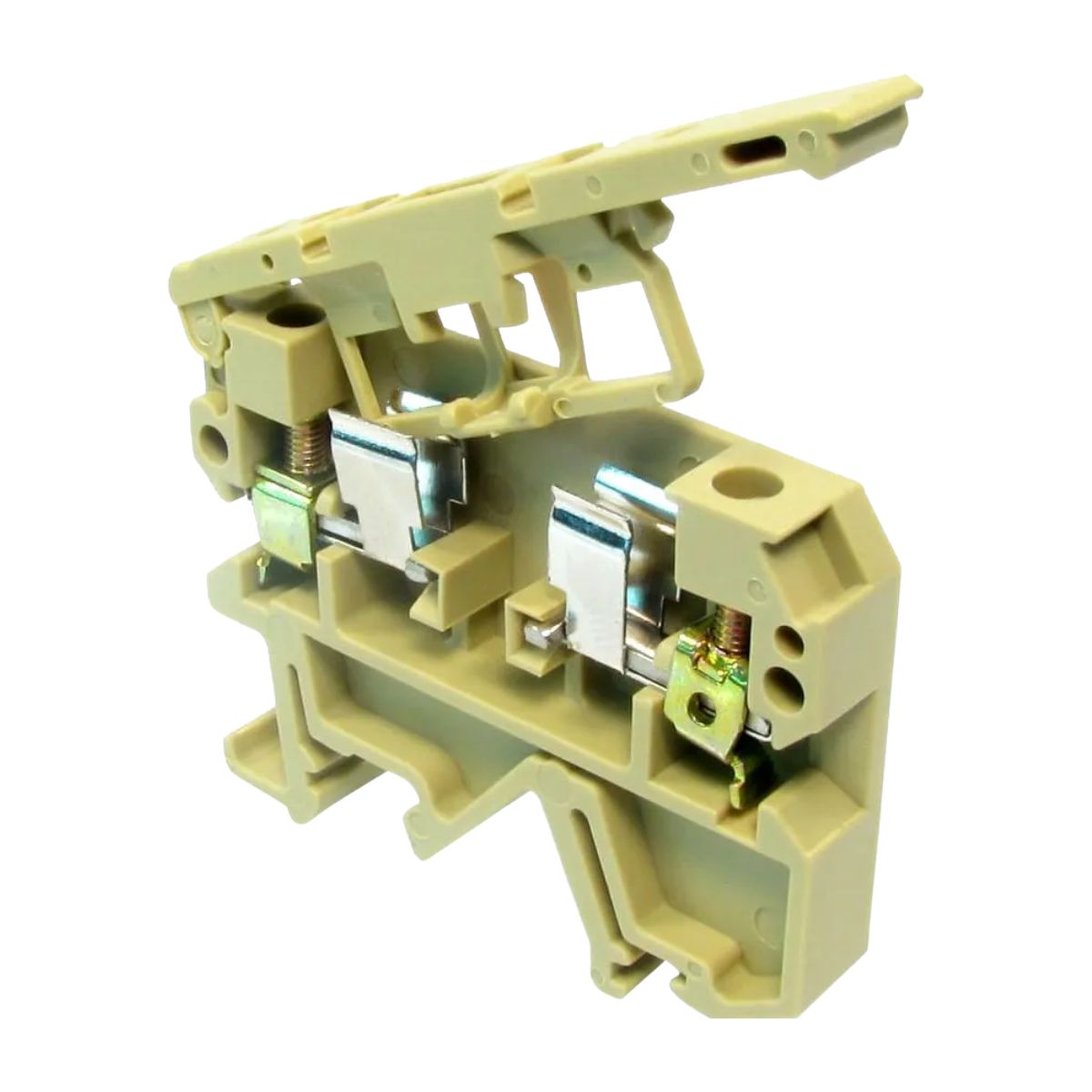 Conector Borne Passagem Porta Fusível 2 Conexões 4,00Mm 500V Bege Led 24V - Metaltex