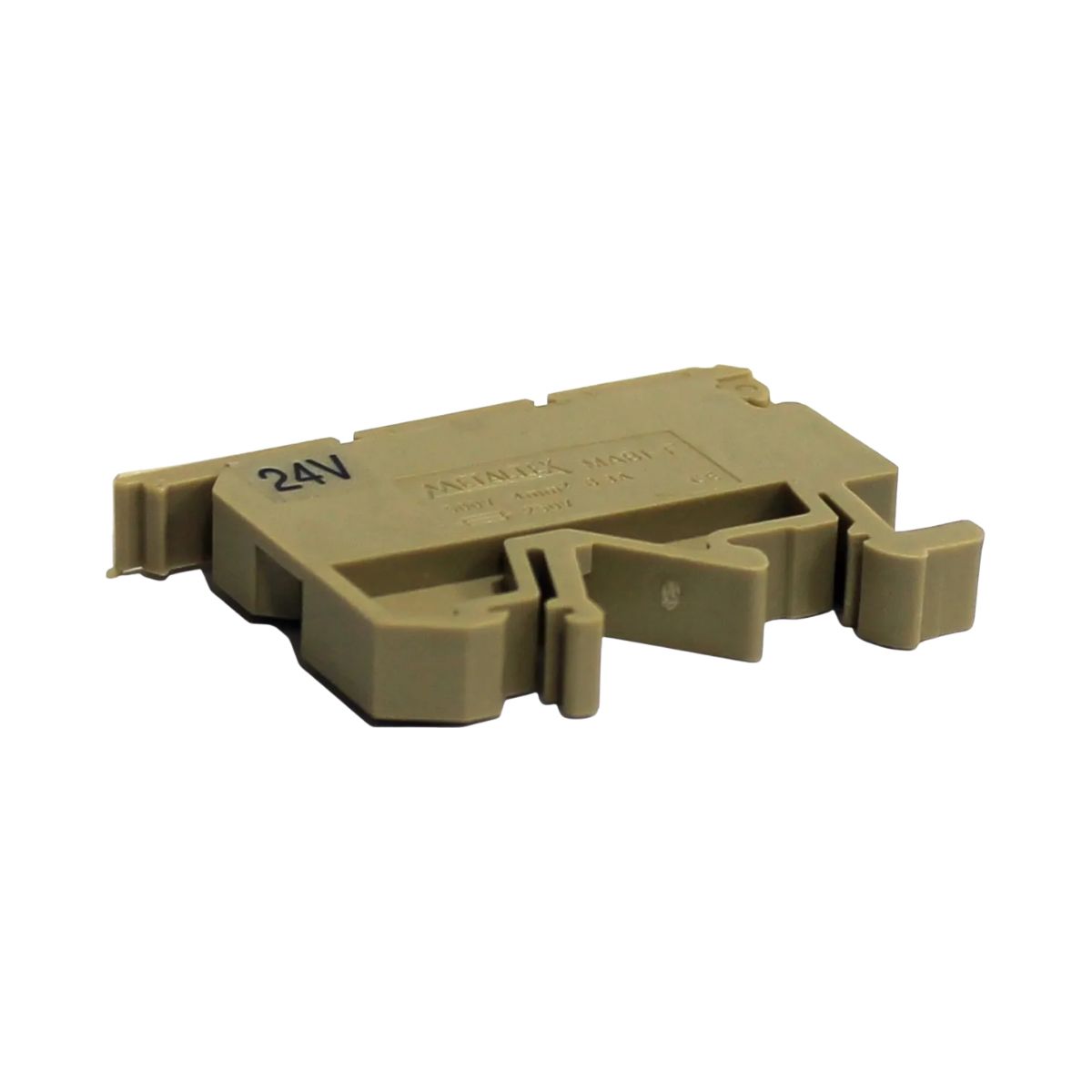 Conector Borne Passagem Porta Fusível 2 Conexões 4,00Mm 500V Bege Led 24V - Metaltex