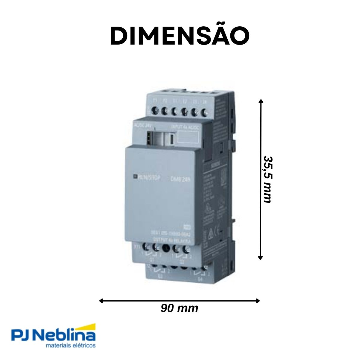 Módulo Expansão Clp Entrada/Saída Digital 4Ed/4Sd Dm8 24R Logo - Siemens