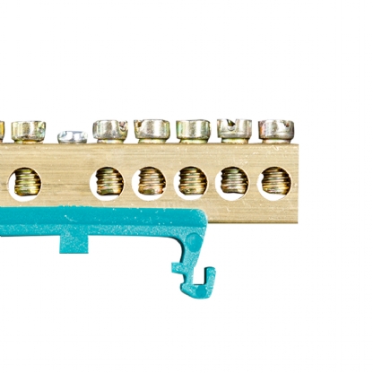 Barramento Terra 10 Terminais Verde - Steck