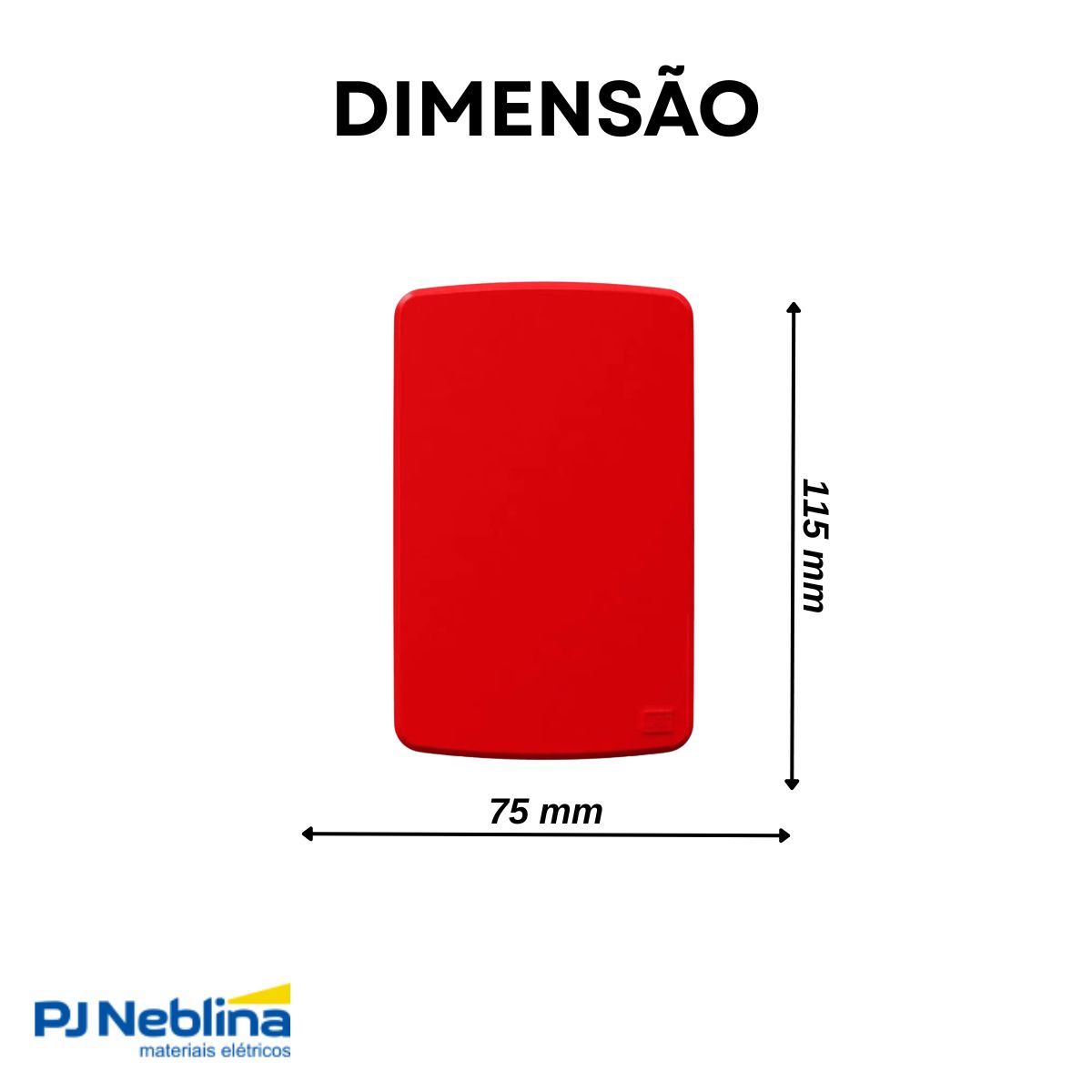 Placa Acabamento 4X2 Cega Vermelho Compose - Weg