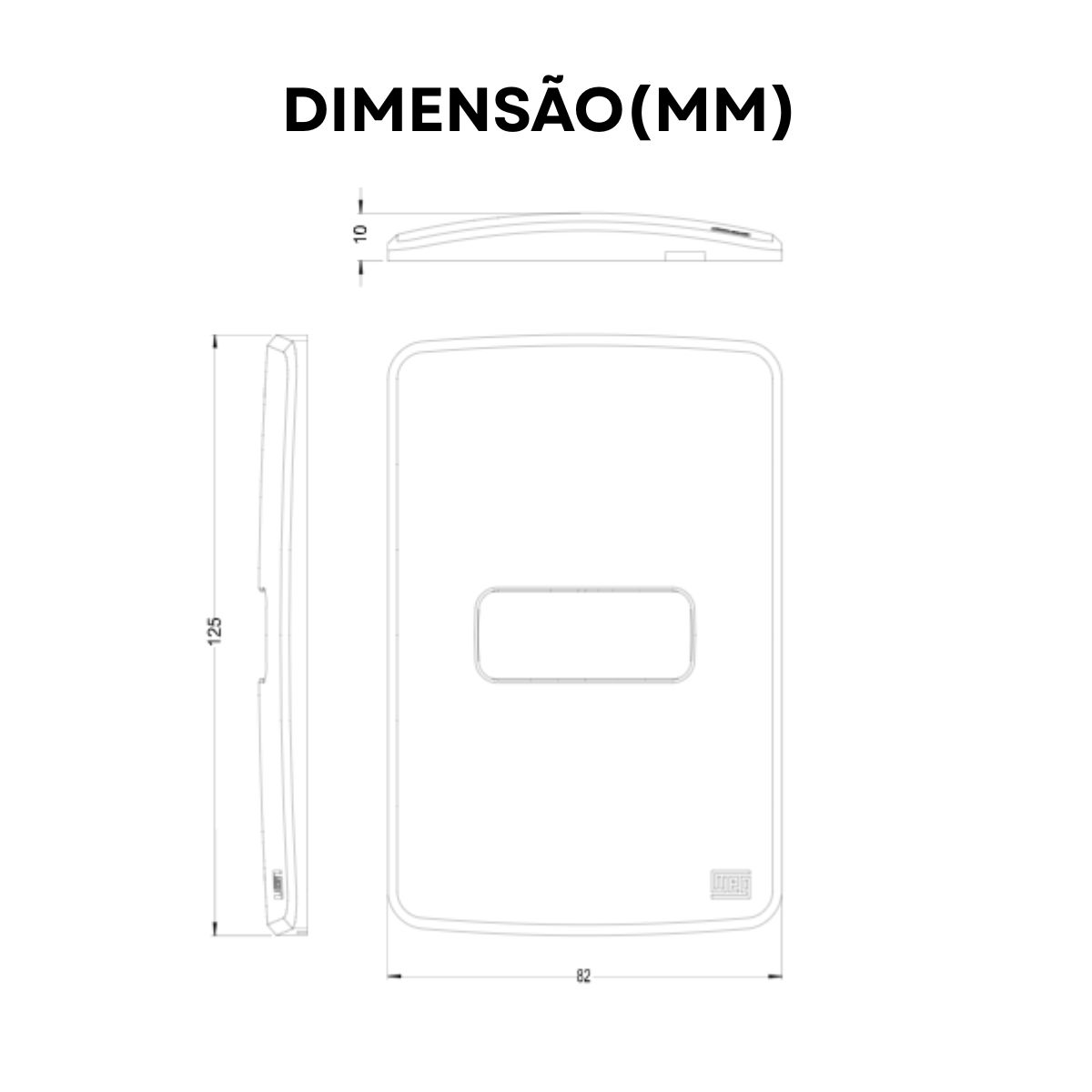 Placa Acabamento 4X2 Polegadas 1 Posto Horizontal Rosa Composé Weg