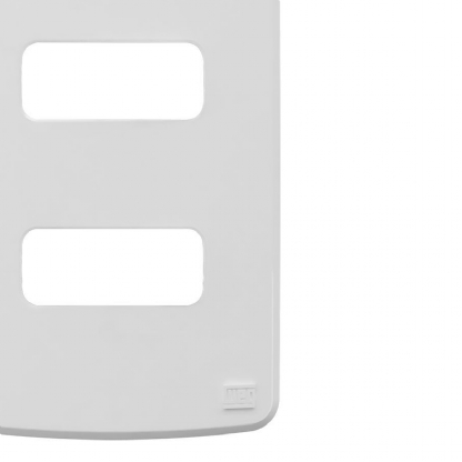 Placa Acabamento 2 Postos Horizontal4X2 Composé Branco - WEG