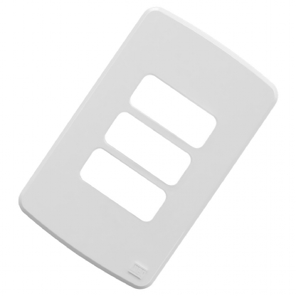 Placa Acabamento 3 Postos Horizontal 4X2 Composé Branco - WEG