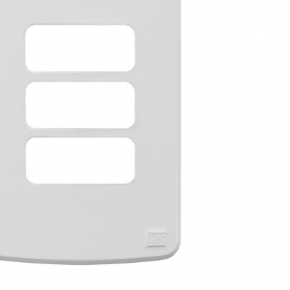 Placa Acabamento 3 Postos Horizontal 4X2 Composé Branco - WEG