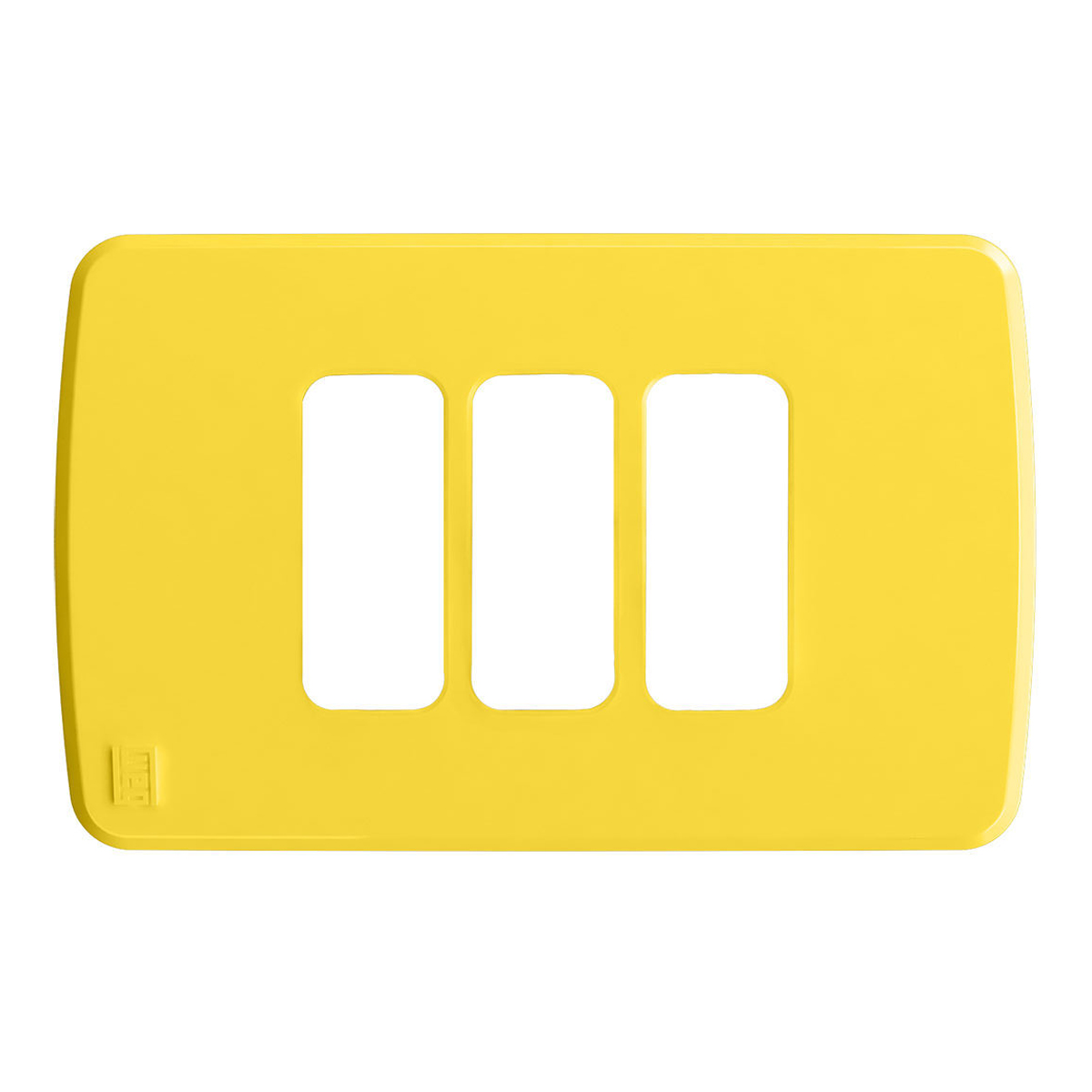 Placa Acabamento 4x2 3 Postos Amarelo Plástico Composé 13207598 Weg