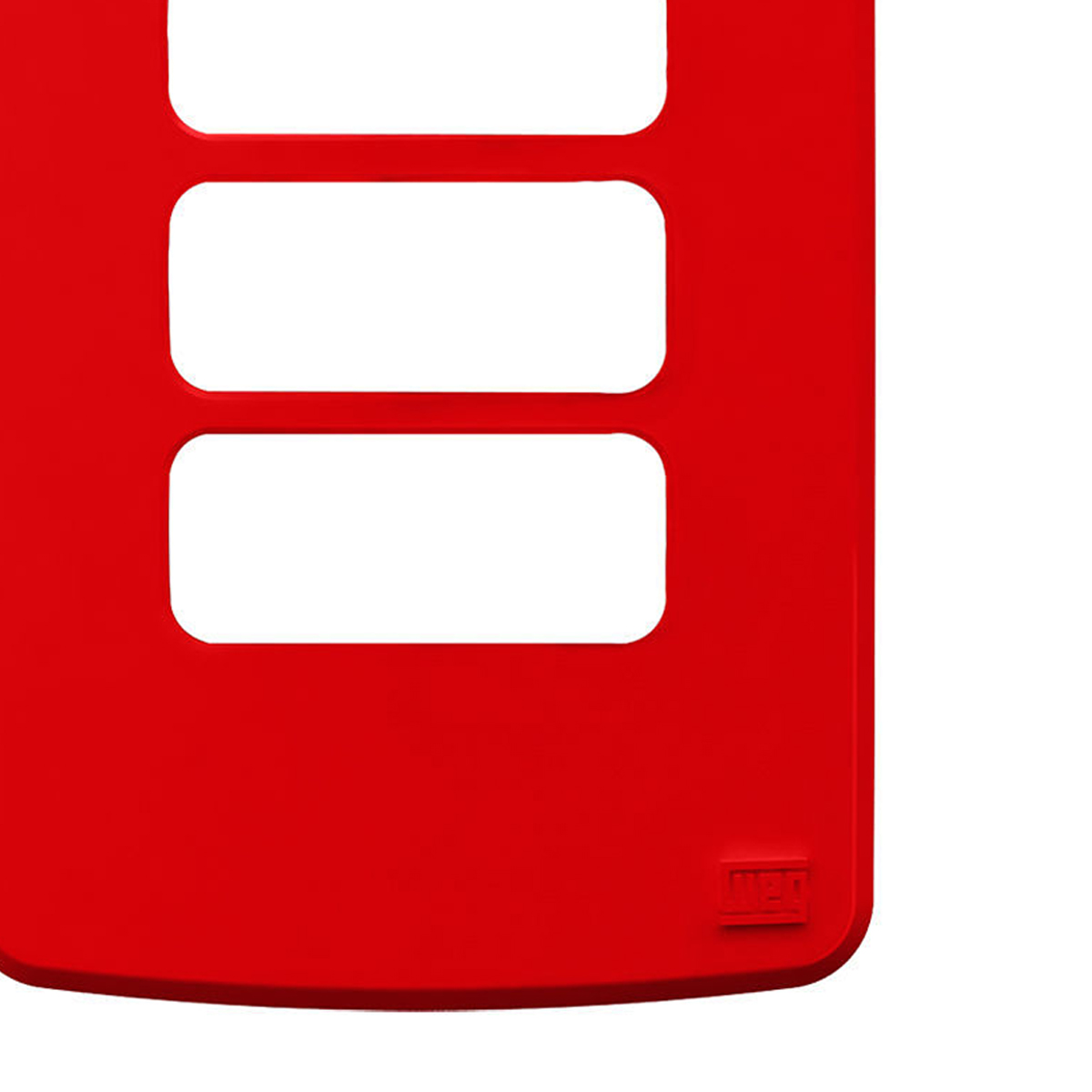 Placa Acabamento 4x2 3 Postos Vermelho Plástico Composé 13207602 Weg