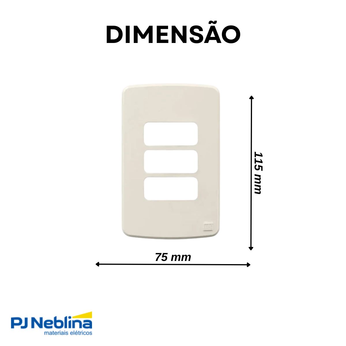 Placa Acabamento 4X2 3 Postos Mf Compose - Weg