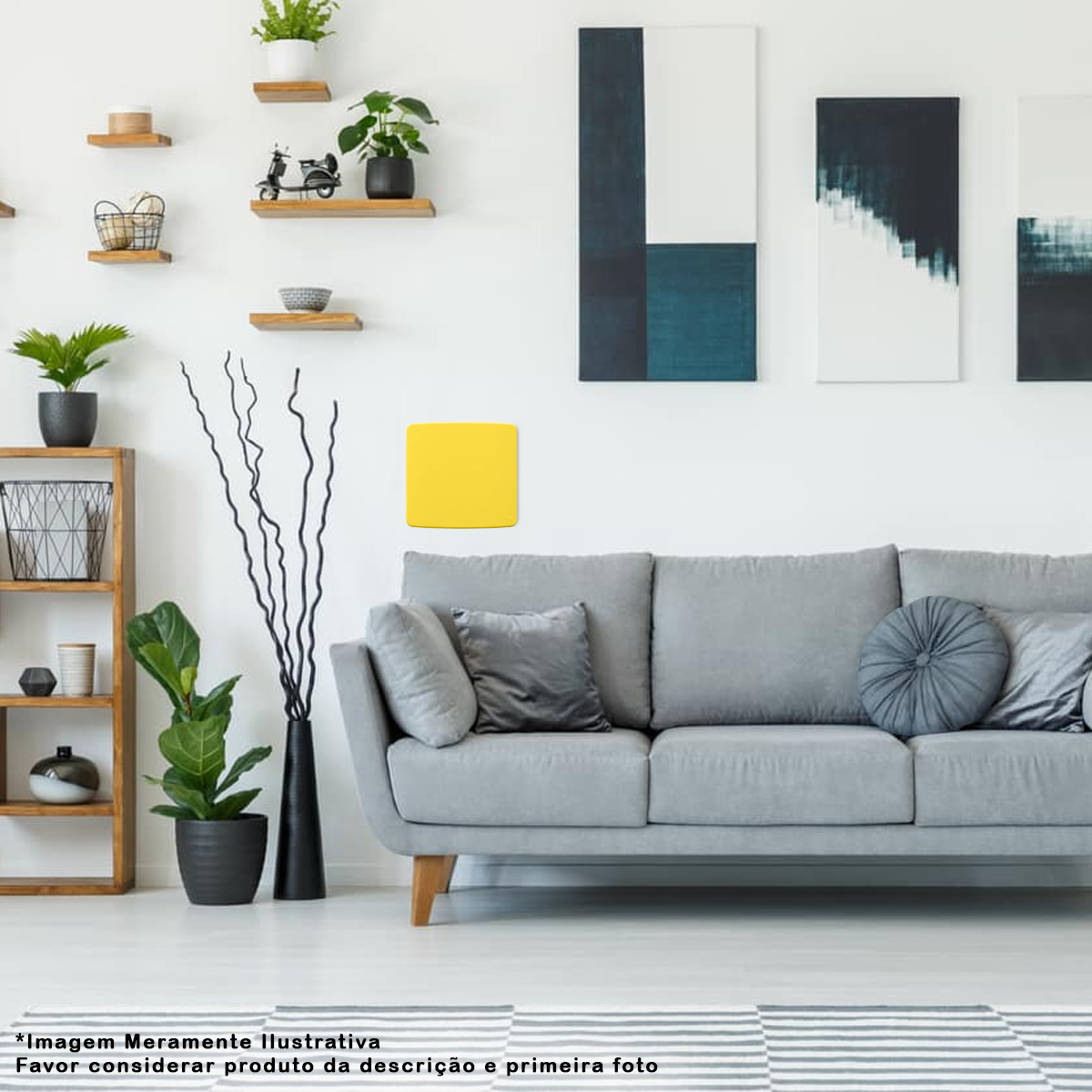 Placa Acabamento 4x4 Cega Amarelo Composé Plástico 13207648 Weg