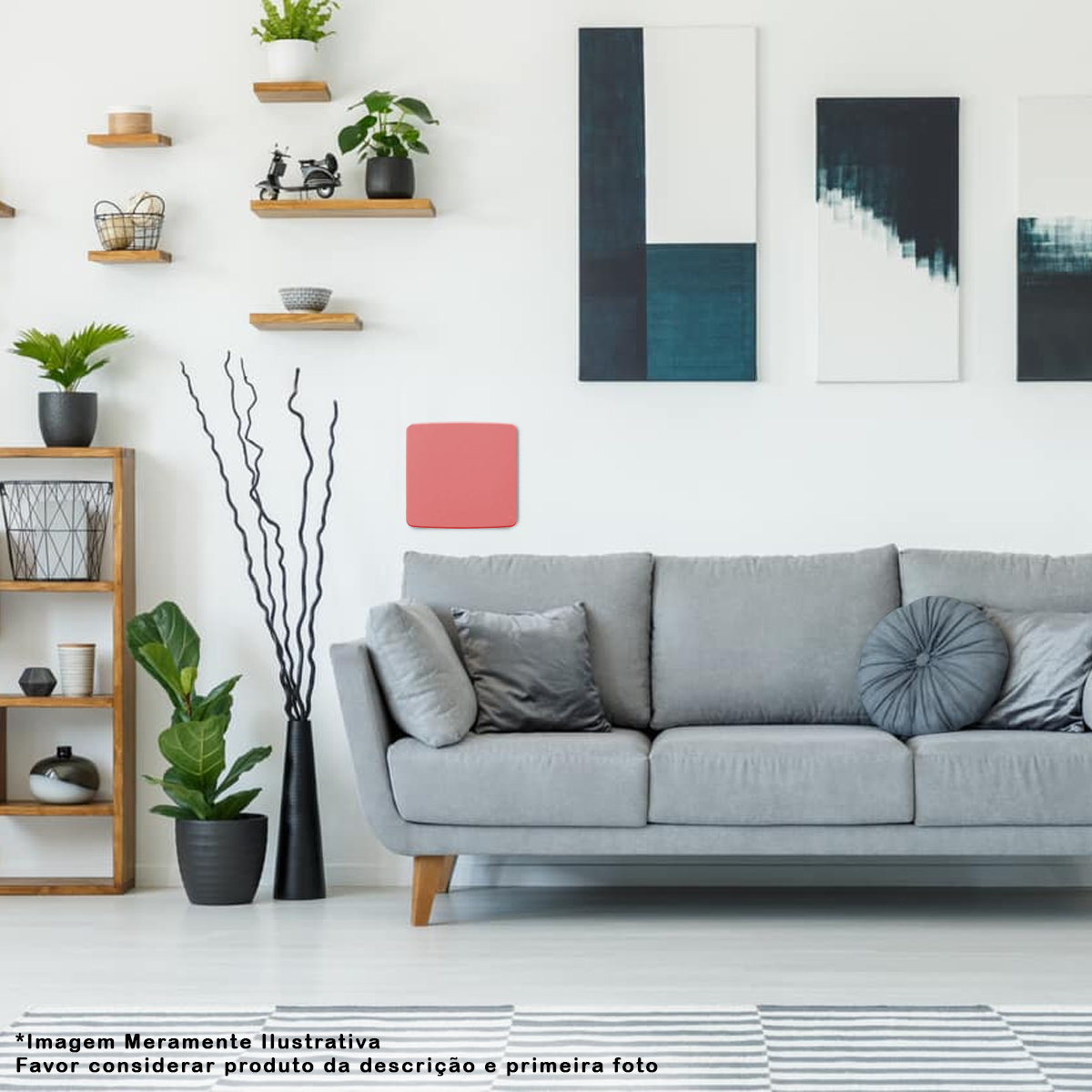 Placa Acabamento 4x4 Cega Rosa Compose