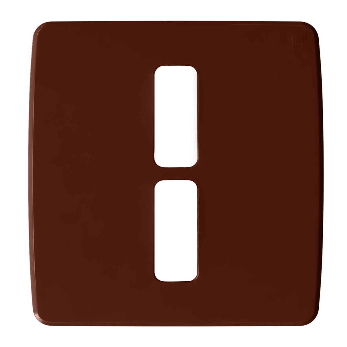 Placa Acabamento 4x4 2 Módulos 1+1 Postos Marrom Plástico Composé 13207692 Weg