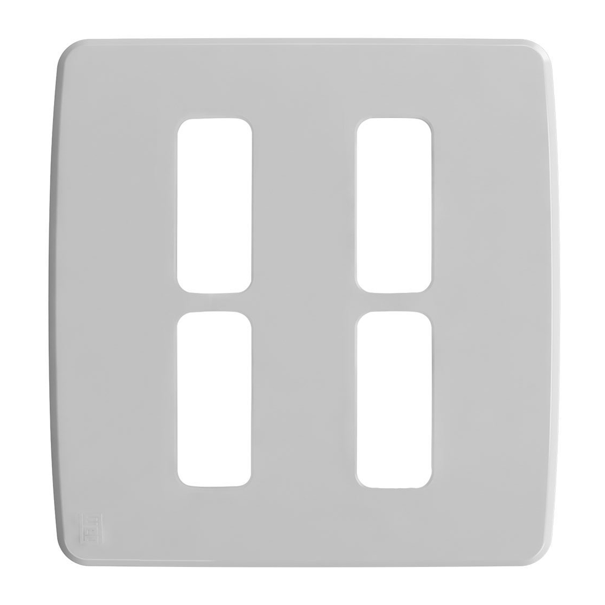 Placa Acabamento 4x4 4 Módulos 2+2 Postos Separados Cinza Composé 13208221 Weg