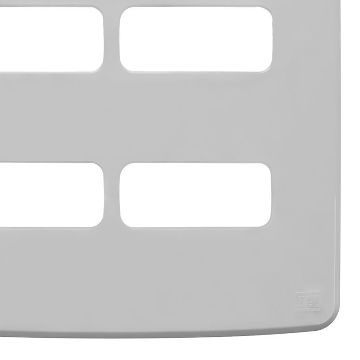 Placa Acabamento 4x4 4 Módulos 2+2 Postos Separados Cinza Composé 13208221 Weg