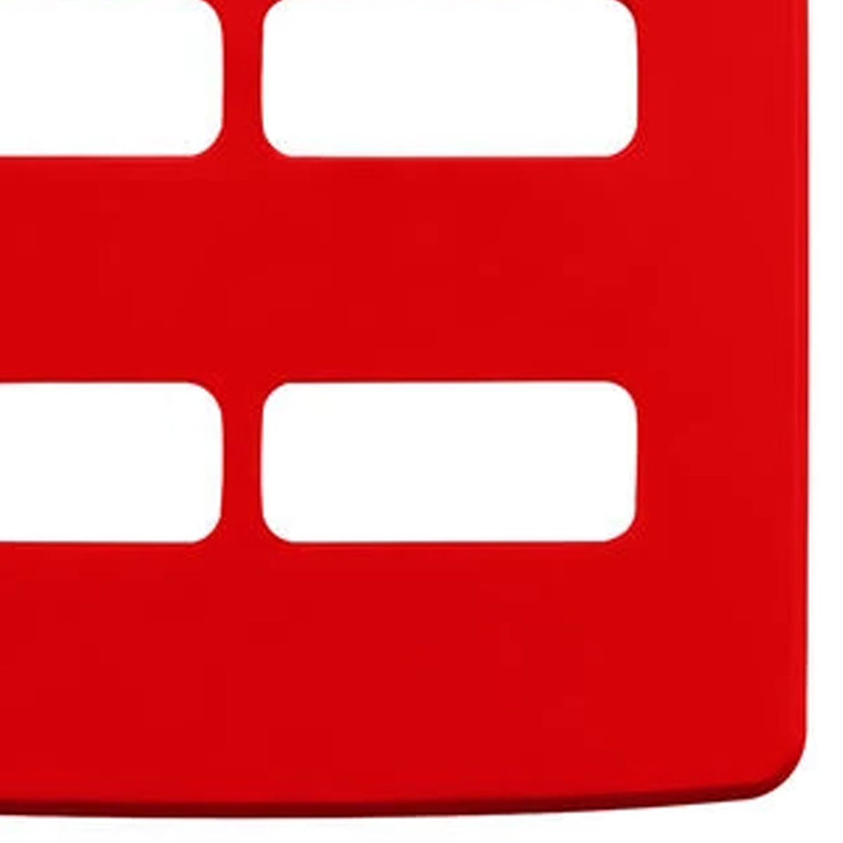 Placa Acabamento 4x4 4 Módulos 2+2 Postos Separados Vermelho Composé 13208227 Weg