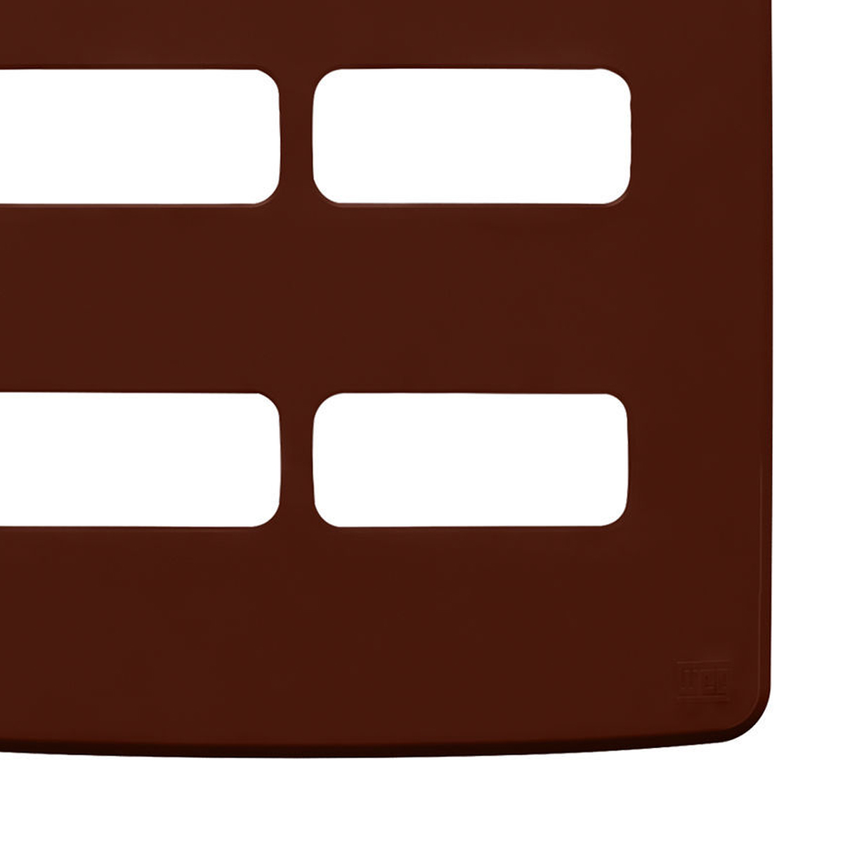 Placa Acabamento 4x4 4 Módulos 2+2 Postos Separados Marrom Composé Weg