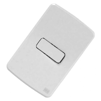 Conjunto 1 Interruptor Simples Horizontal 10A 4X2 Composé Branco - WEG