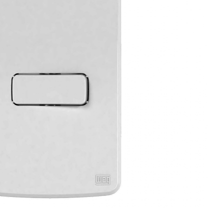 Conjunto 1 Interruptor Simples Horizontal 10A 4X2 Composé Branco - WEG