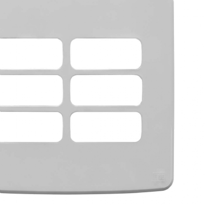 Placa Acabamento 6 Postos 4X4 Composé Branco - WEG