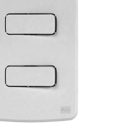 Conjunto 2 Interruptores Paralelo Distanciados 10A 4X2 Composé Branco - WEG