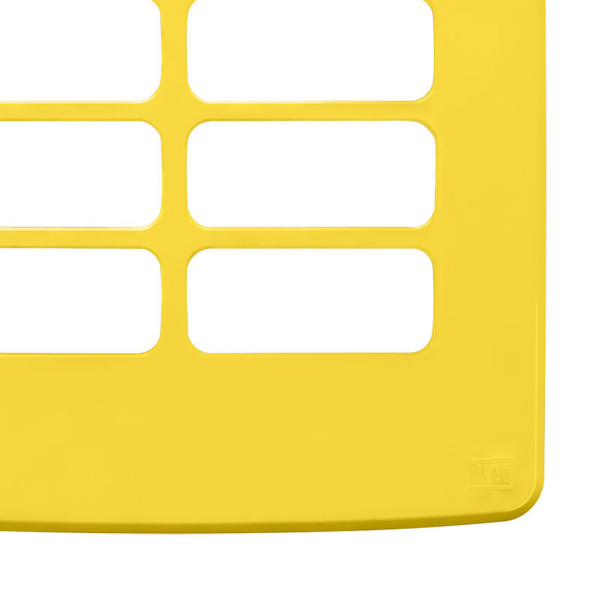 Placa Acabamento 4X4 Polegadas 6 Módulos 3+3 Postos Separados Amarelo Composé Weg