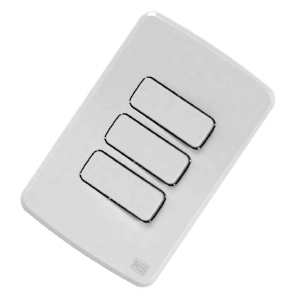 Conjunto 3 Interruptor Simples 10A 250V Com Placa 4X2 Branco Compose 13272423 - WEG