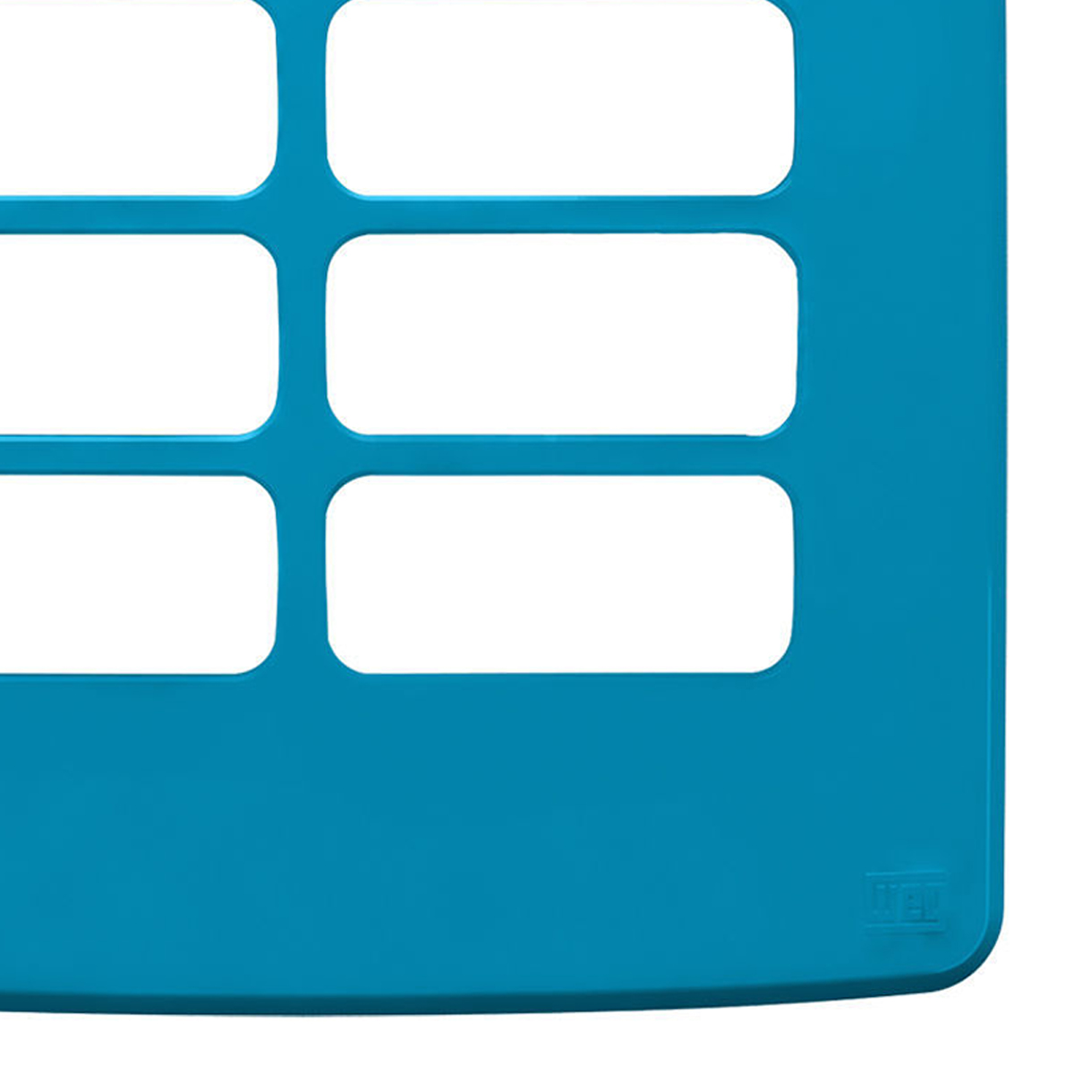 Placa Acabamento 4x4 6 Módulos 3+3 Postos Separados Azul Composé 13208258 Weg