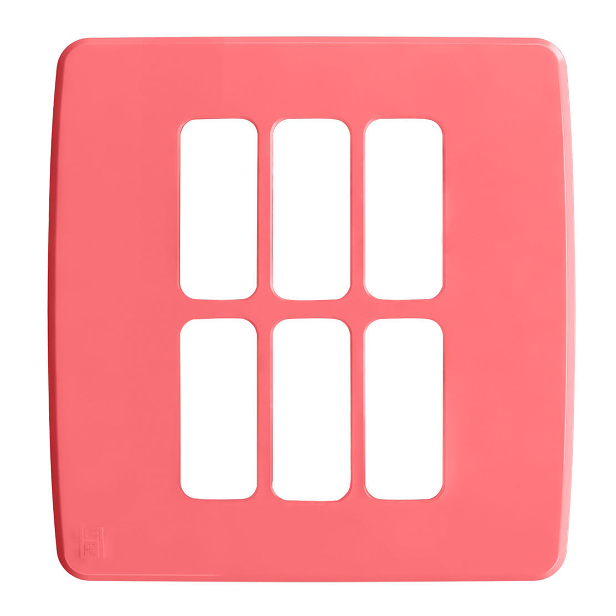 Placa Acabamento 4x4 6 Módulos 3+3 Postos Separados Rosa Composé 13208260 Weg