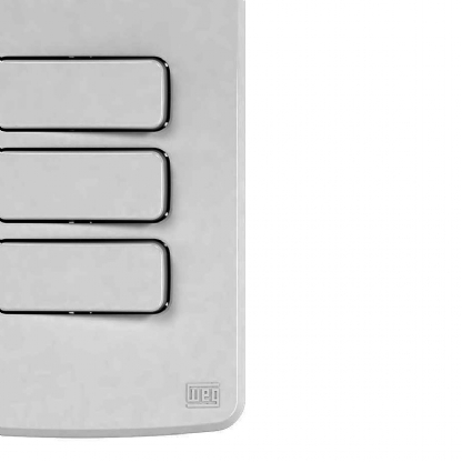 Conjunto 1 Interruptor Simples + 2 Interruptores Paralelo 10A 4X2 Composé Branco - WEG