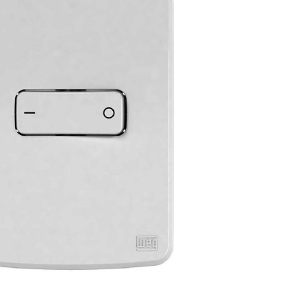 Conjunto 1 Interruptor Bipolar Simples Horizontal 10A 4X2 Composé Branco - WEG