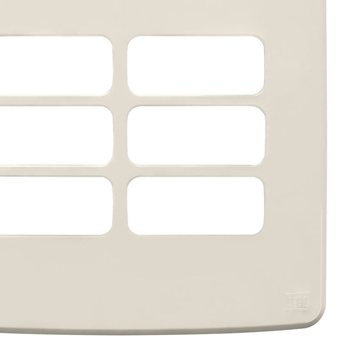 Placa Acabamento 4x4 6 Módulos 3+3 Postos Separados Marfim Composé 13272902 Weg