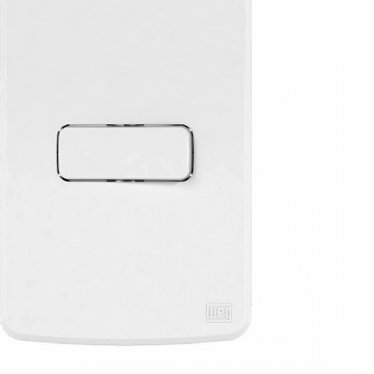 Conjunto 1 Interruptor Pulsador Universal Horizontal 10A 4X2 Composé Branco - WEG