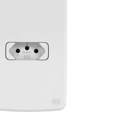 Conjunto 1 Tomada Horizontal 10A 4X2 Composé Branco - WEG