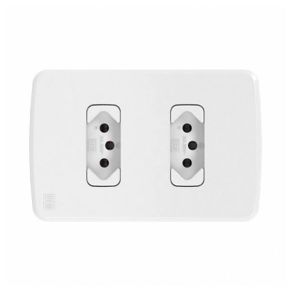 Conjunto 2 Tomada Distanciados 20A 4X2 Composé Branco - WEG