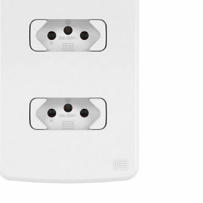 Conjunto 2 Tomada Distanciados 20A 4X2 Composé Branco - WEG