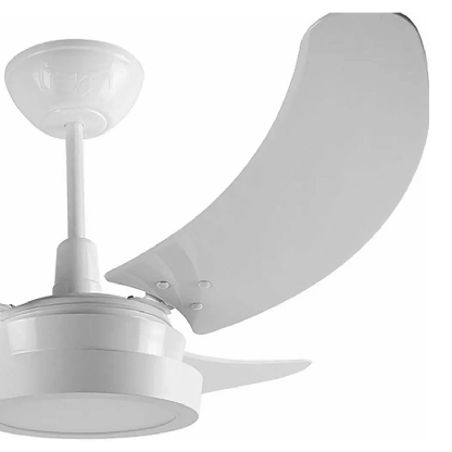 Ventilador Teto Buzios Max Led 110/127V 130W Branco - Tron Ventiladores