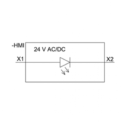 Bloco Contato Iluminado Led Para Botão Sinaleiro 24Vca/Cc Branco 3SU14011BB601AA0 - Siemens