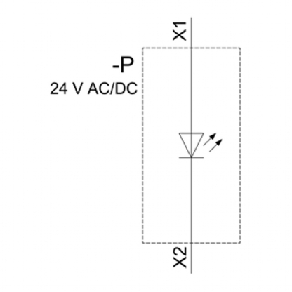 Bloco Contato Iluminado Led Para Botão Sinaleiro 24Vca/Cc Branco 3SU14011BB601AA0 - Siemens