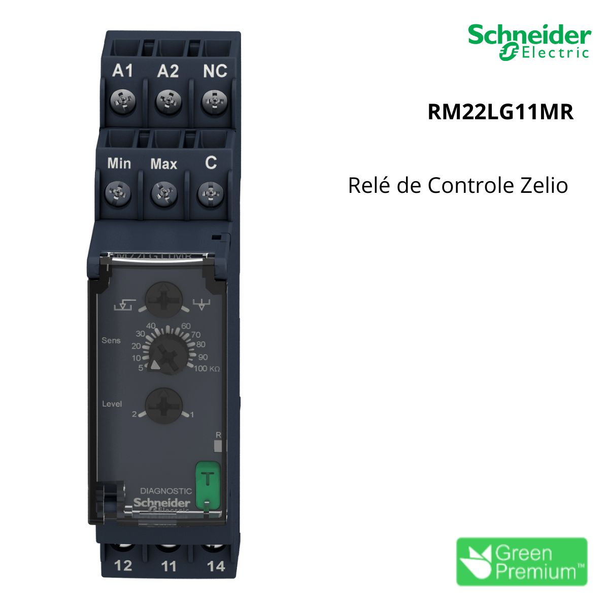 Relé Controle Multifunção Nível 1 Reversível Spdt 8A 24-240Vca/Cc Zelio - Schneider Electric