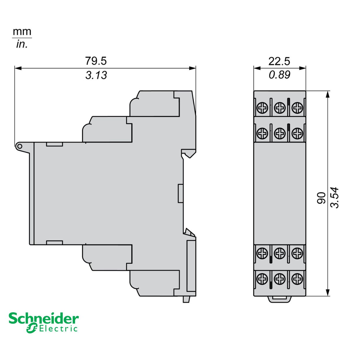 Relé Controle Multifunção Nível 1 Reversível Spdt 8A 24-240Vca/Cc Zelio - Schneider Electric