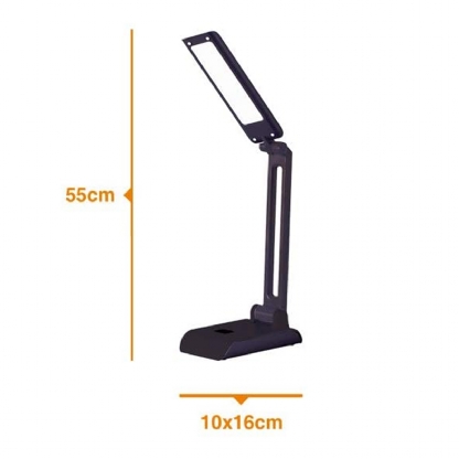 Luminária Mesa Led Articulável Preto 4W Bivolt 6400K Luz Branca - Bronzearte