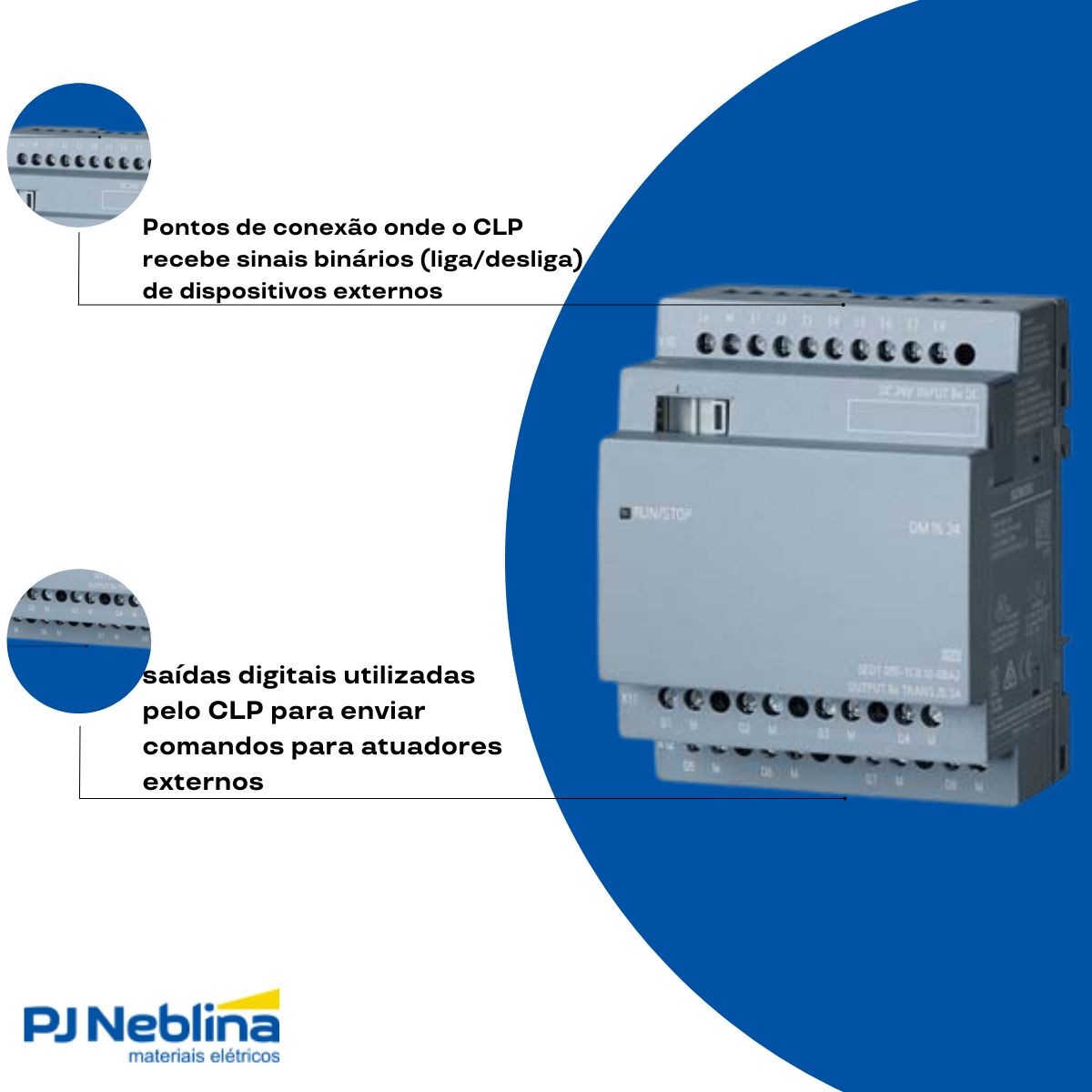 Módulo Expansão Clp Entrada/Saída Digital 8Ed/8Sd Dm16 24 Logo - Siemens