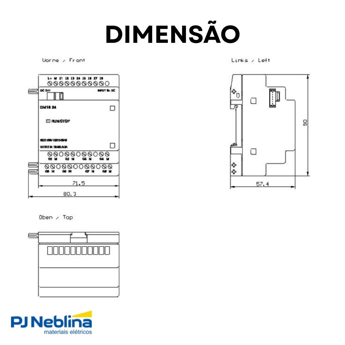 Módulo Expansão Clp Entrada/Saída Digital 8Ed/8Sd Dm16 24 Logo - Siemens